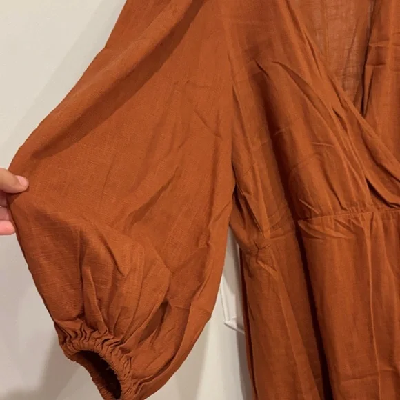Eloquii Long Sleeve Rust Dress size 14 - Picture 4 of 4
